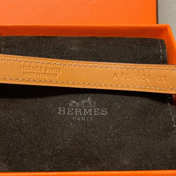 Hermes Rivale Double Tour Bracelet Etoupe Rose Gold XS - Picture 8 of 11